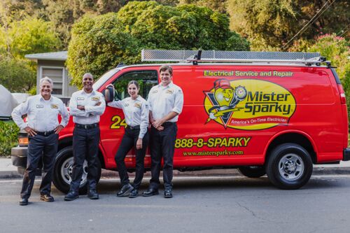 Mister Sparky tech arrived for Chandelier Installation in Miami